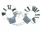 Handschellen Plüschhandschellen mit Plüsch schwarz