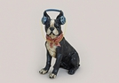 HUND M.KOPFHOERER SCHWARZ POLY 23X14X33CM