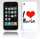 Schutzhülle für Apple IPhone 3G, 3GS I love Berlin white