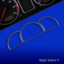 Tacho Chromringe für Opel Astra F, 3-teilig