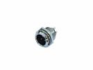Mini XLR-Einbaustecker, schwarz, 3-polig