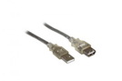 Kabel USB 2.0 A (St.) - A (Bu.) 3,0 m transparent