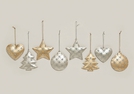 WEIHNACHTSHAENGER MET.GOLD/SILBER 8-F.S.