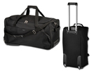 Reisetasche aus Polyester 600D mit Rollen, Teleskop-Handgriff aus Metall und Schultergurt. 1 Hauptfach und 1 kleines Fach, fester Boden.