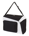 Schultertasche "Evolution" 600D,sch/grau, ca. 41 x 30 x 10 cm