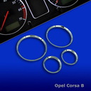 Tacho Chromringe für Opel Corsa B, 4-teilig