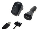 3-in-1 Aufladeset power star® KFZ Ladegerät Samsung Galaxy Tab