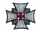 P-027 Aufnäher Patch Eisernes Kreuz Spinnennetz