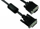 DVI-Kabel 24+5,15 Pol VGA-Norm, 2m Stecker,Stecker