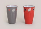 BECHER HAHN-HERZ DEKOR KER.2-F.S.13X8CM}