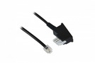 Telefonkabel TAE-N (St.) - RJ11 6P2C (St.) mit Brücke 3,0 m black