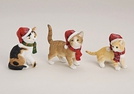KATZE M.WEIHN.MUETZE POLY 3SORT.10X8X4CM