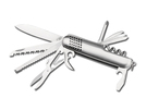 Klappmesser mit 11 Funktionen, aus Edelstahl.