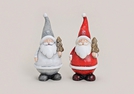 NIKOLAUS ROT/GRAU KERAMIK 2-F.S.22CM