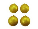 Dekokugel 10cm, gold, glitzer