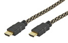 High Speed HDMI-Kabel mit Ethernet, 2m, A-Stecker -> A-Stecker, Nylongeflecht