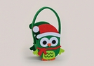 FILZTASCHE EULE WEIHNACHTEN 12X8X20CM