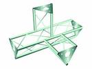 DECOTRUSS 4-Weg-St. SAT 43 silber