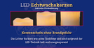 LED Echtwachskerzenset - mit Fernbedienung