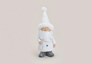 NIKOLAUS AUS TON M.TEXTILMUETZE WEISS 22CM