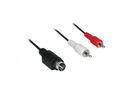 Kabel 2x Cinch (St.) - 1x 5p DIN (St.) 1,5 m