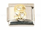 Italian Charm Glieder Armband Buchstaben "S"
