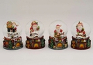 SCHNEEKUGEL NIKOLAUS POLY SORT.9X6CM