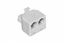 Adapter RJ11 6P4C (St.) - 2x RJ11 6P4C (Bu.) white