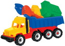 LKW Favorit + Förmchen (Kipper, Lokomotive), Schaufel