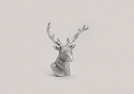 HIRSCHKOPF POLY SILBER 11X9X16CM