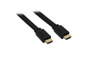 Flachkabel HDMI High Speed with Ethernet 19p (St.) - 19p (St.) gold 2,0 m black