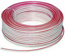 Lautsprecherkabel 2x 0,75mm² 24x0,2mm, 50m-Ring, weiß + Markierung