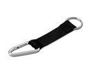 Schluesselanhaenger aus Textil mit Metallkarabiner.