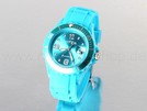 tuerkis Viper Silikonuhr mit Datum small face Ø ca