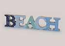 SCHRIFTZUG BEACH MARITIM HOLZ 34X2X8CM
