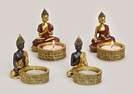 TEELICHTHALTER BUDDHA POLY 4-F.S.6X8X7CM