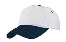 Baseball-Cap,Baumw.,Weiss/M.blau"Athlete", Standardgroesse