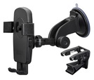 KFZ-Halterung für Handys, mit Lüftungshalter und Saugnapf, bis 7,6cm Breite