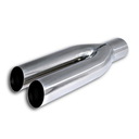 Endrohr, Doppel -rund, Y- Adapter, 2 x 51 mm abgeschrägt