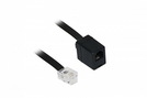 Telefonkabel RJ11 6P4C (St.) - RJ11 6P4C (Bu.) 6,0 m black