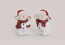 SCHNEEMANN WEISS/ROT KER./TEXTIL 2-F.S.12CM