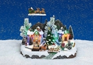 WINTERSZENE SPIELUHR BEL.POLY 30X24X25CM