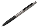 Kunststoffkugelschreiber mit Gummigrip, Metallclip und blauschreibender Mine und mit Funktion "Touch Pen".
