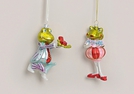 WEIHNACHTS-FROSCH GLAS/POLY 2-F.S.13CM