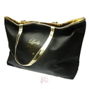 Paco Rabanne Lady Million Designer Shopping Bag / Freizeittasche Damen Schwarz-Gold