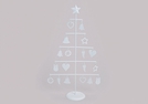 BAUM M.ORNAMENTE WEISS METALL 23X9X44CM