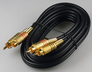 Cinch Verbindungs-Kabel 2,5m, geschirmt, 2xSt. / 2xSt. vergoldete Metallstecker