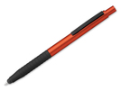 Kunststoffkugelschreiber mit Gummigrip, Metallclip und blauschreibender Mine und mit Funktion "Touch Pen".