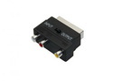 Adapter 1x Scart (St.) - 3x Cinch (Bu.) (IN-OUT) black