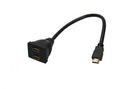 Adapter HDMI 19p (St.) - 2x 19p (Bu.) gold